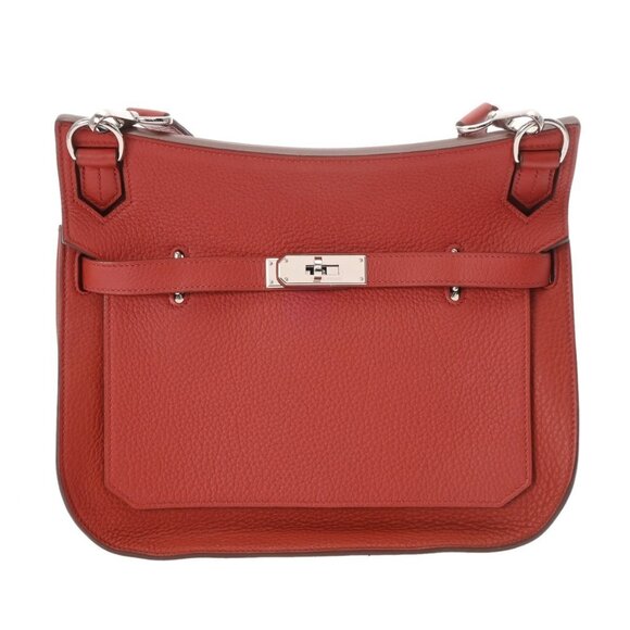 HERMES Di Poussiere 28 Rouge Venetian shoulder bag - Picture 1 of 10